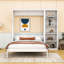 Lit escamotable en bois avec tablettes, conception pliable peu encombrante-1728178212-1728178211