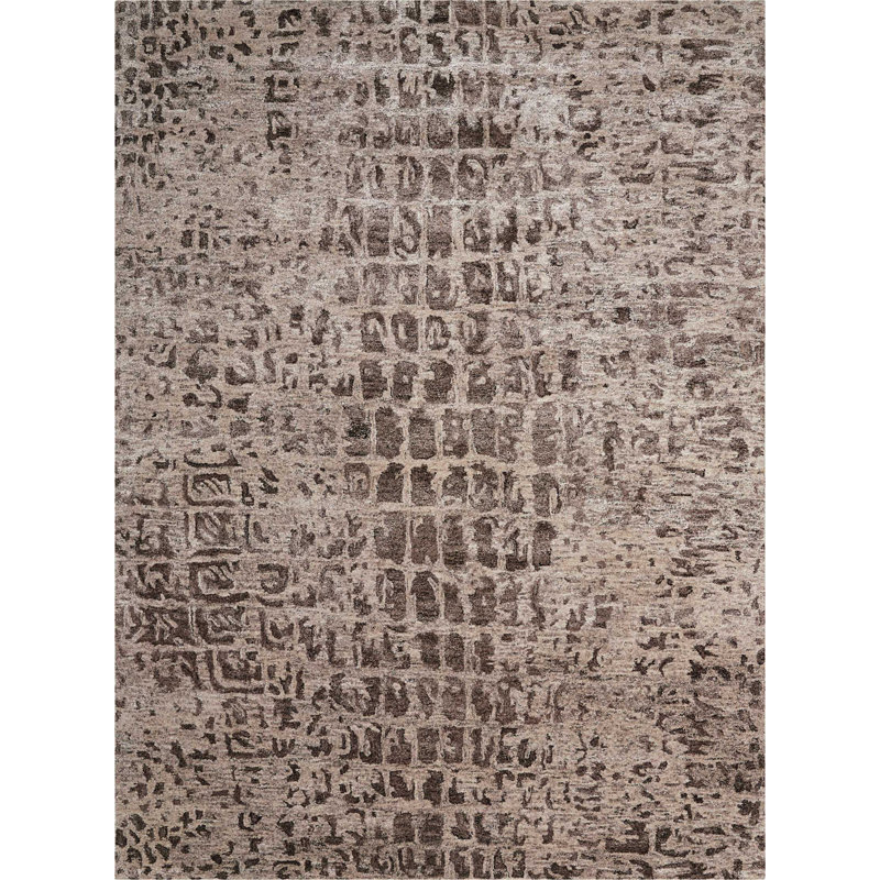 Arumugam Wool Animal Print Indoor Rug, Rectangle 3'9" x 5'9"