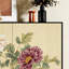 Armoire de rangement en bois massif de pivoines chinoises