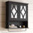 Wall Bathroom Cabinet with Towel Bar & Adjustable Shelves-1286721544