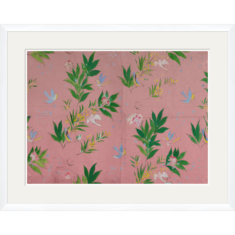 Pink Doves Print by Paule Marrot
