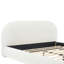 Lit tapissier en tissu de style crème, design moderne simple pour les chambres doubles, combinaison de confort et d'élégance