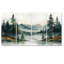 «Green Pine Trees Mist Morning I», ensemble de reproduction d'art sur pin-38886088