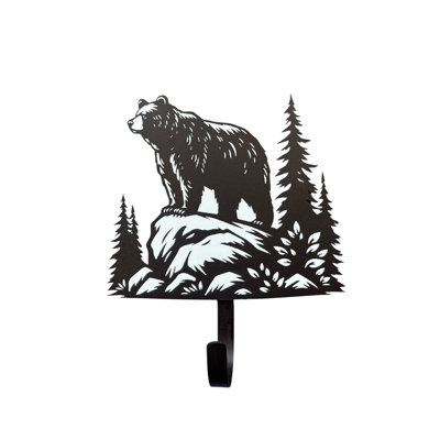 BEAR ON ROCK HOOK