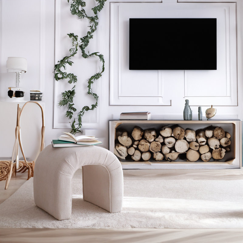 Repose-pieds Zhiya, Blanc