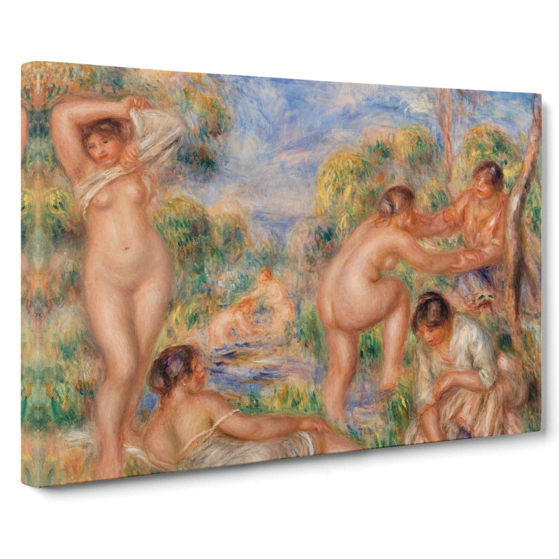 Bathing Group by Pierre-Auguste Renoir - Wrapped Canvas, 50cm H x 76cm W x 3cm D