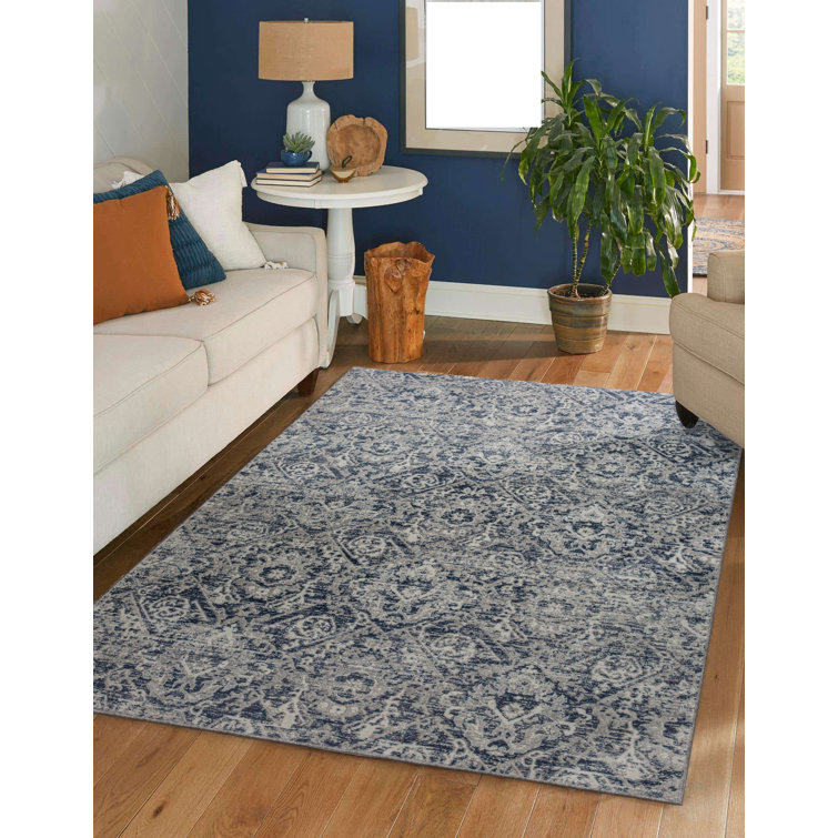 Aidy 1244 Transitional Abstract Blue Area Rug
