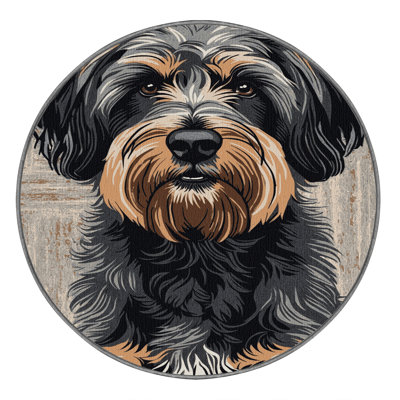 Washable Bouvier des Flandres Dogs Area Rug