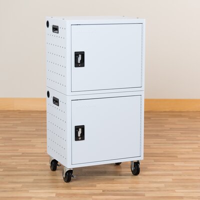 Shapes Series 12-Compartment Laptop Storage Cart -  Learniture, LNT-NOR3000LG-PK-SO