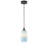 1-Dumb black dimmable blue glass pendant light