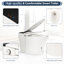 Toilette intelligente à siège chauffant, toilette monobloc avec chasse d'eau automatique, capteur de pied bleu nuit, commande à bouton, chasse d'eau en cas de panne de courant, couvercle à fermeture en douceur, siège d'accessoire de salle de bain blanc, une automatique sans