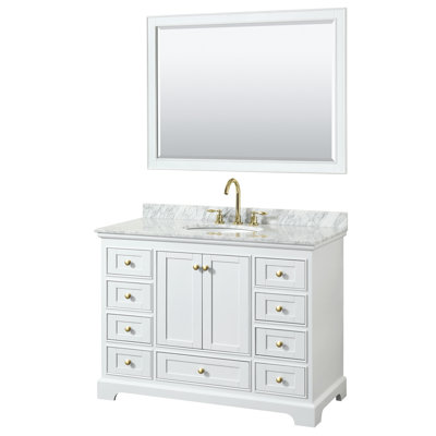 Ensemble de meuble-lavabo simple 48 "avec miroir Deborah