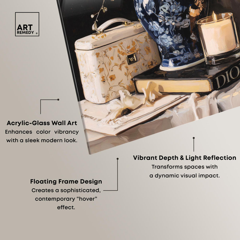 «Beautiful Vase Candles», impression sur toile par Art Remedy, H 24 po x l 16 po