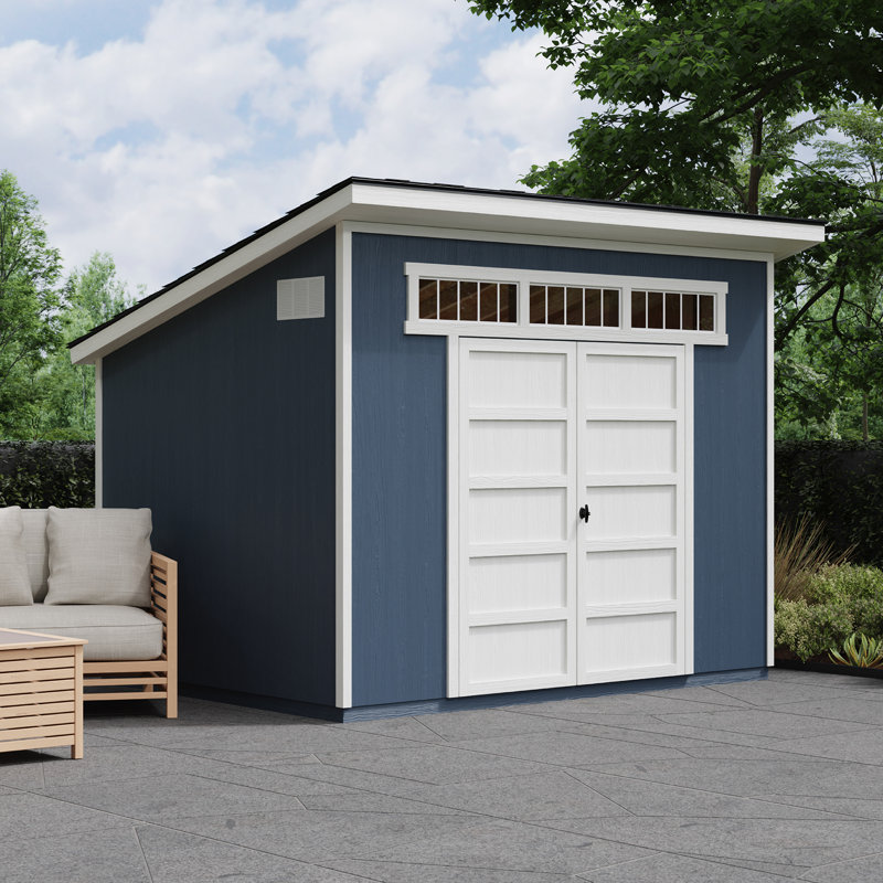 Olympia Wood Storage Shed 10 ft. W x 7.5 ft. D (Professional Installation Available), Yes
