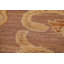 Tapis oriental brun et doré 8 x 10