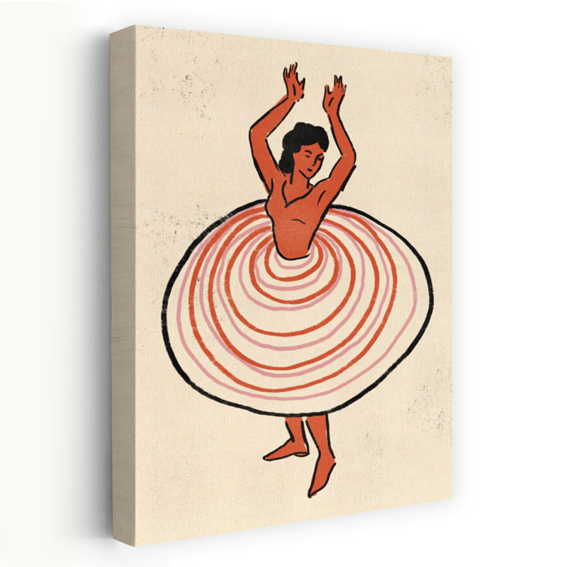 «Vibrant Cancan Dancer», art mural coloré et énergétique classique, 60" H x 40" W