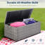 Boîte de rangement pour l'extérieur 113 gallons Grandes boîtes de terrasse extérieures imperméables, banc de rangement extérieur pour patio, véhicule récréatif, camping, jouets de piscine et outils de jardin
