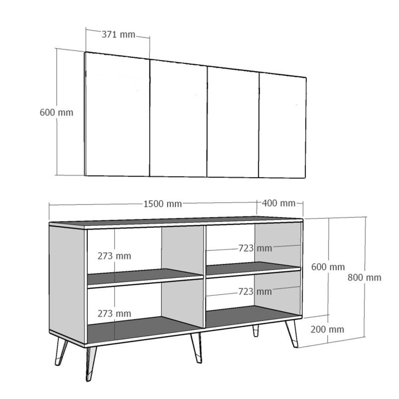 Jacobo 150cm Console Table, White/Silver