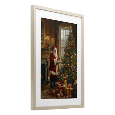«All Decorated Santa's Tree», reproduction encadrée sous verre, design par Franklyn Gregory
