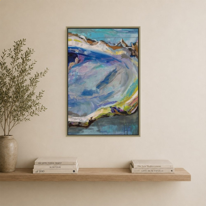«Oyster Two» par Jeanette Vertentes - impression sur toile, 40" H x 28" W, Champagne