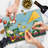 Ambesonne Cartoon Cutting Board Large Size Animals on Train Artwork Multicolor