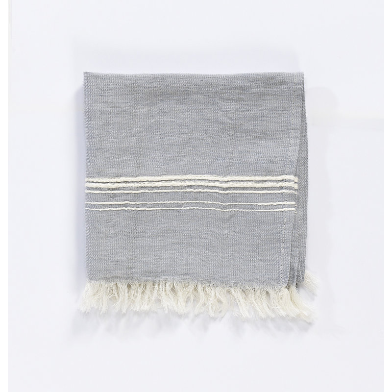 Abdulaleem Ultra Light Hand Towel, Grey/White