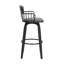 Tabourets de bar pivotants durables de 25,5 po, similicuir gris, style moderne pour la cuisine