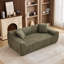 Canapé 2 places compressible, causeuse en similicuir, vert moderne, petit intérieur-495583612