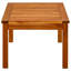 Table basse d'extérieur en bois d'acacia massif brun de 35 po x 20 po
