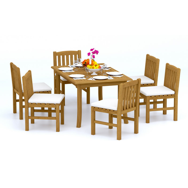 Devon Outdoor 7 - Piece Teak Dining Set