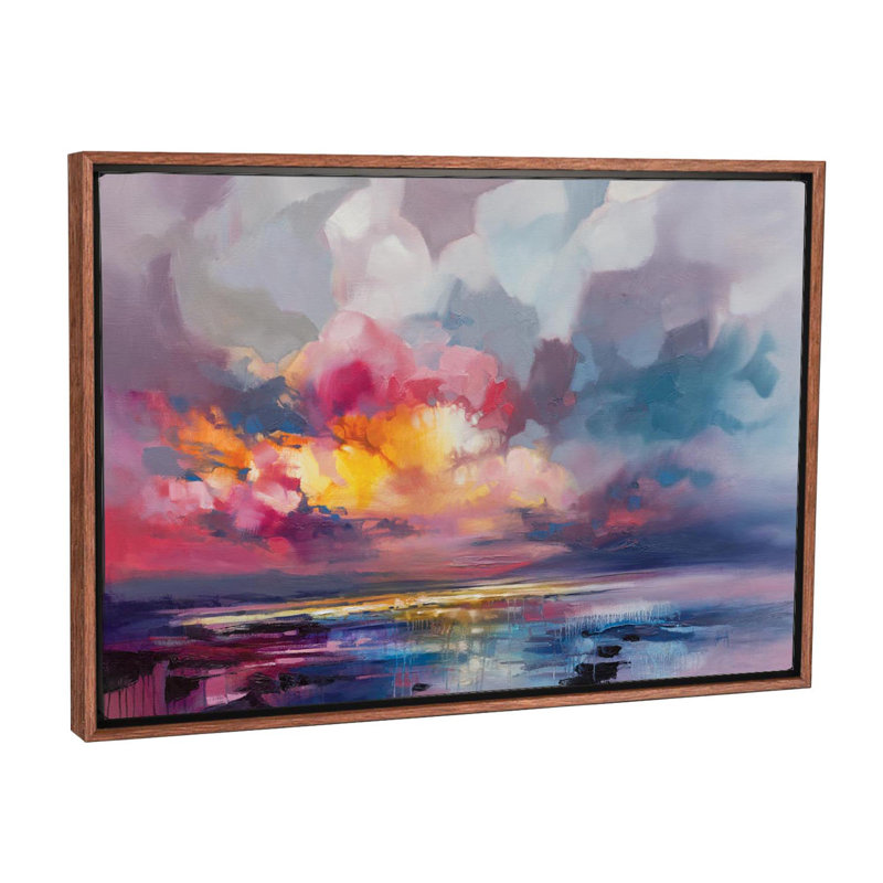 « deplacement » par scott naismith-reproduction d’art, Toile avec cadre en bois classique, H 18 po x l 26 po x P 1,5 po