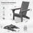 Wolak High Density Polyethylene Folding Adirondack Chair With Double Cup Holder-265647081