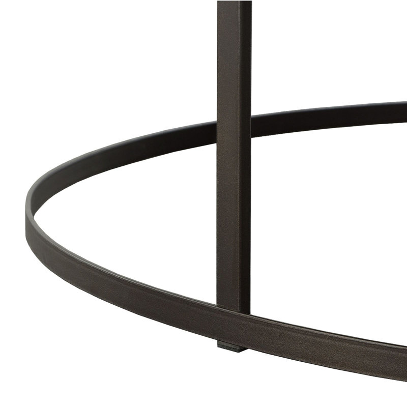 Natural Solid Pine Wood Top Coffee Table with Black Metal Base