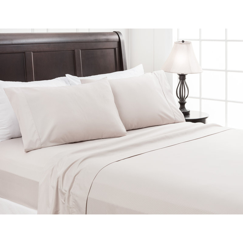  Ultra Soft Microfiber Percale Sheet Set, Twin, Beige