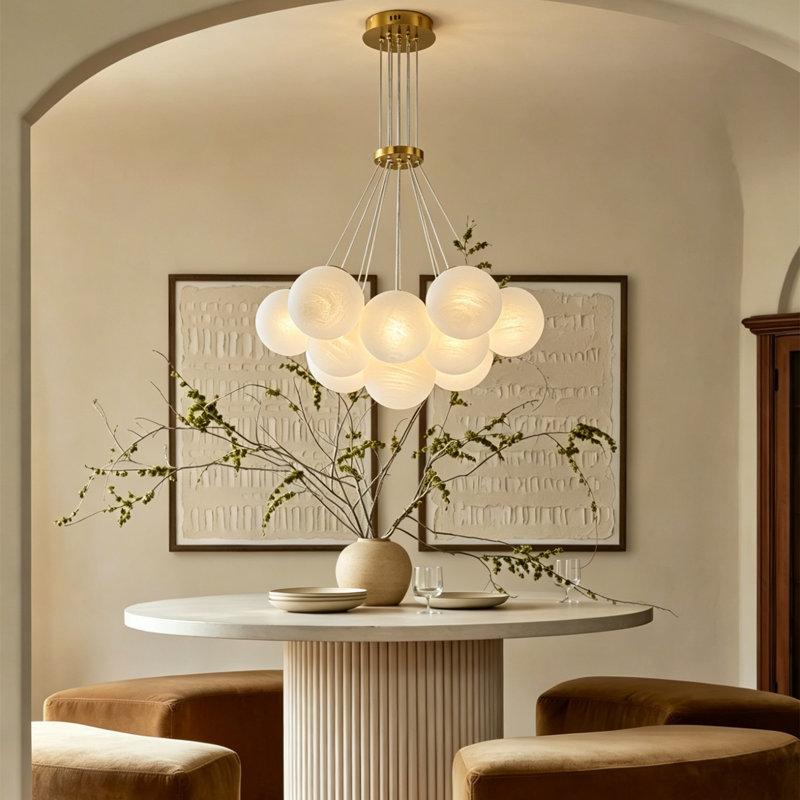 Lustre à bulles en verre pour la salle à manger 19 lumières Newtown