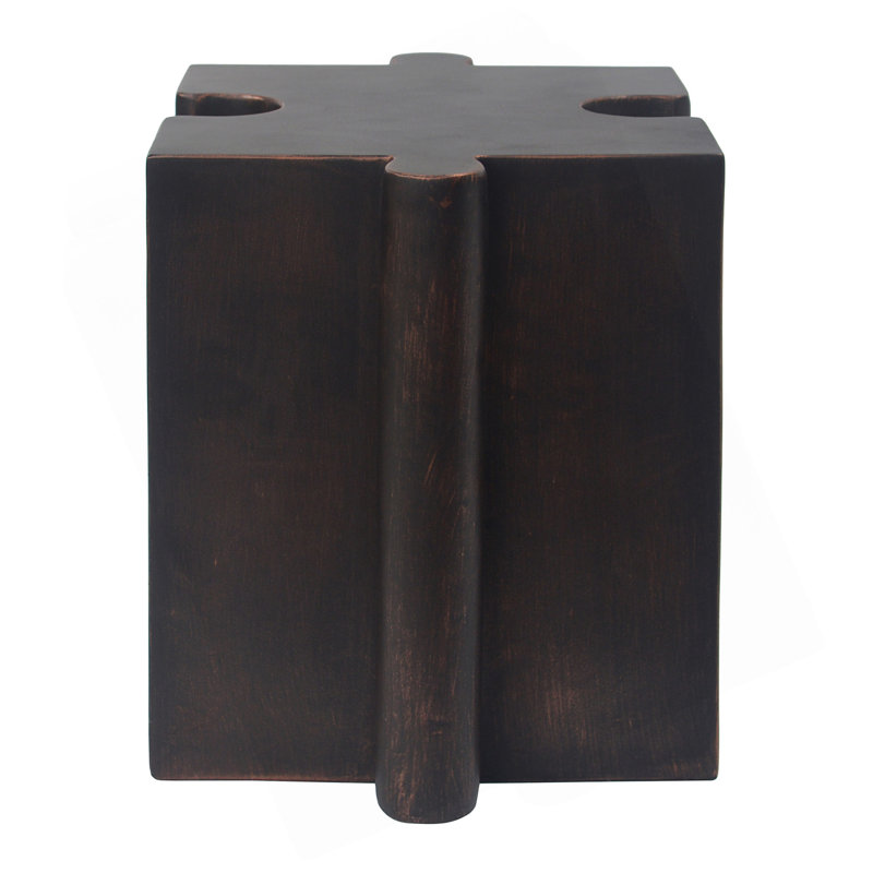 Modular Art Side Table With Concave Edge, Made Of Durable MGO For Indoor And Outdoor Creative Arrangements., Copper