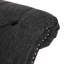 Chaise longue avec motif courbé et capitonnage à boutons, coutures en losanges, revêtement en tissu gris anthracite, capitonnage aux pieds en bois de bouleau et forme confortable, tissu