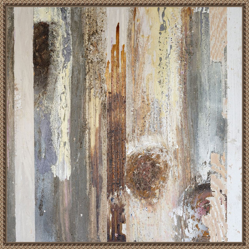Textured Grain V by Erin McGee Ferrell Framed Canvas Wall Art Print, 22" H x 22" W