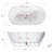55'' x 28'' Soaking Acrylic Bathtub