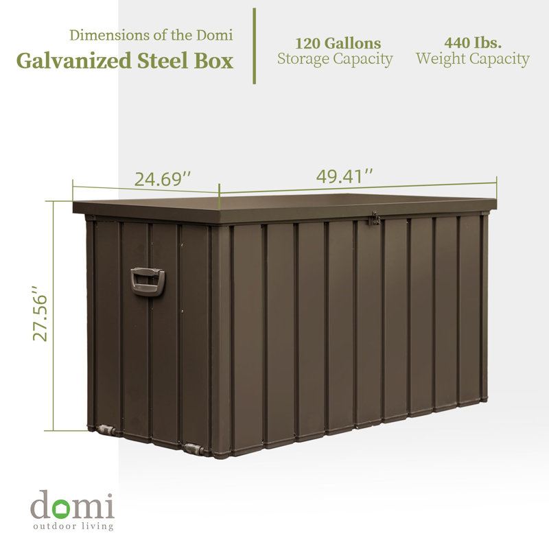 Coffre de terrasse verrouillable 120 gallons Domi