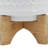 Natacha Stoneware Planter with Bamboo Stand - Ceramic Plant Pot with Raised Decorative Design, Modern Elevated Display-1110457960-1166807720