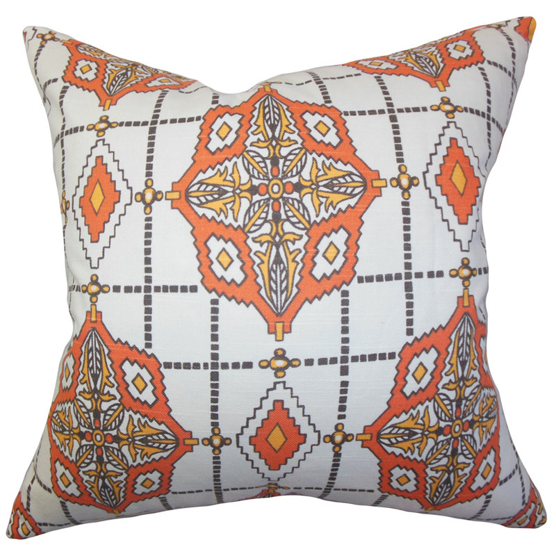 Coussin décoratif en coton Huracan, Rouge pimenté, 20 po x 20 po