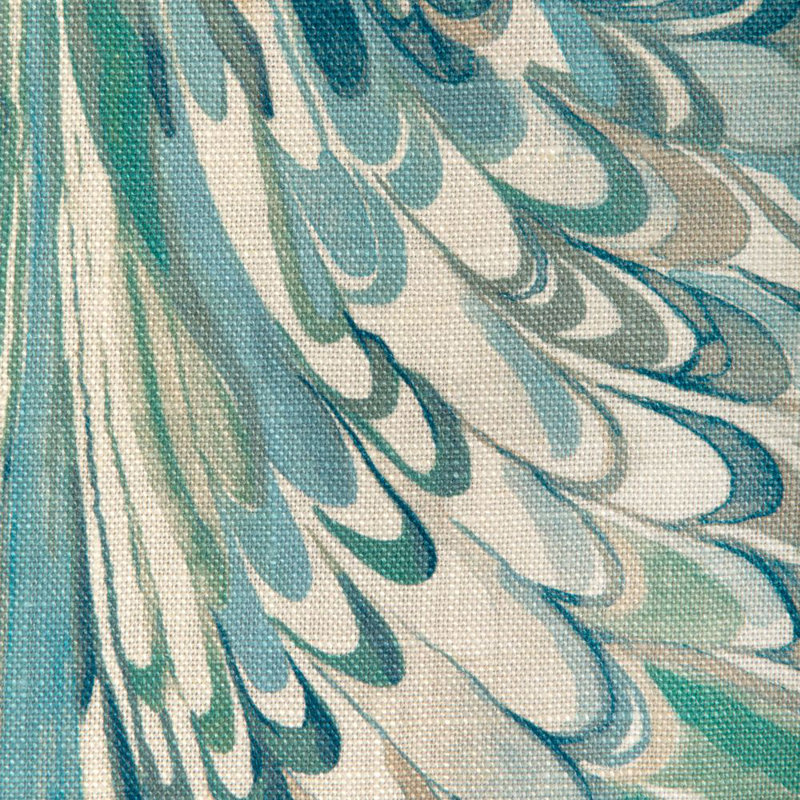 Taplow Print, Turquoise/Beige
