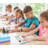 Scribbledo Boho Color Dry Erase Pockets, 6 Pack Reusable Dry Erase Sleeves With Marker 