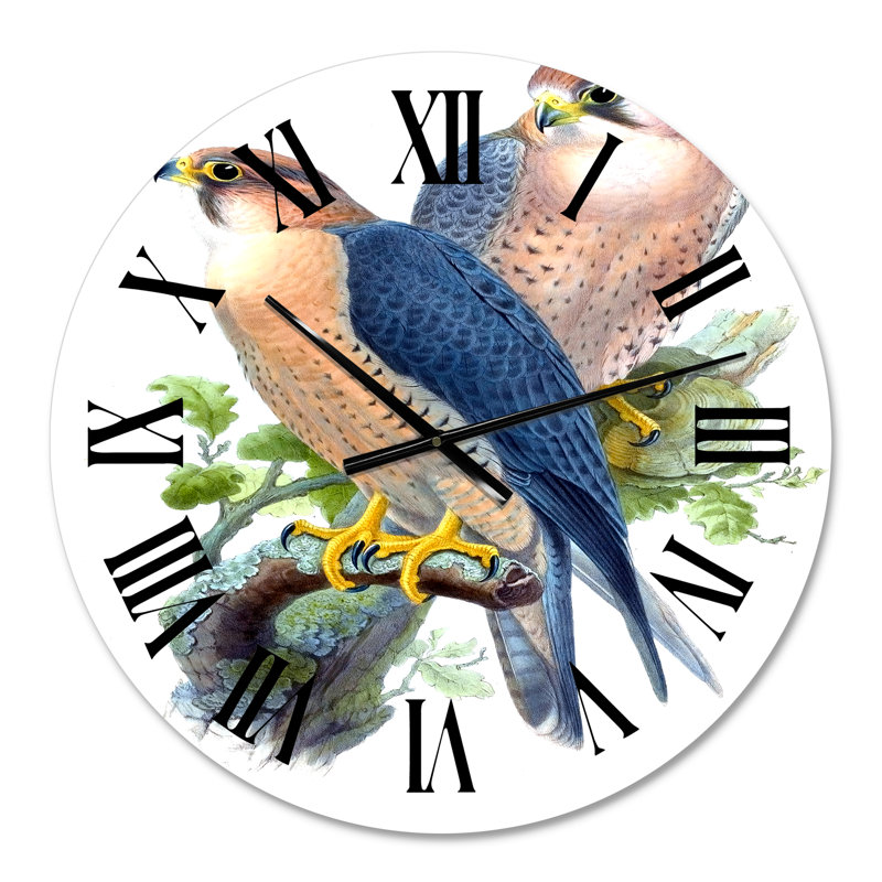 Vintage Birds II - Horloge murale traditionnelle, Petit