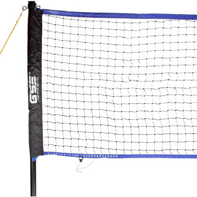Outdoor Badminton/Volleyball Complete Set with Net, 4 Rackets, 3 Shuttlecocks, Volleyball, Pump