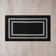 Double Border Machine Tufted Performance Dark Gray/White Rug