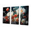«White Flower Enchantment - Flowers», ensemble d'art mural-107735287-107735289