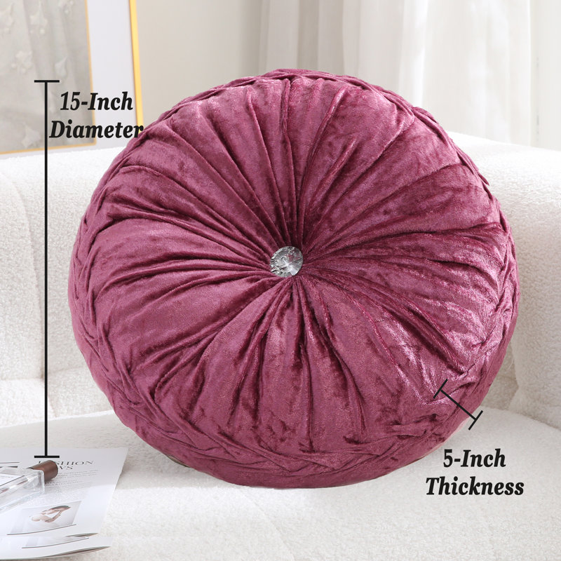Coussin décoratif en velours 15 po Pumpkin Jewel, Violet