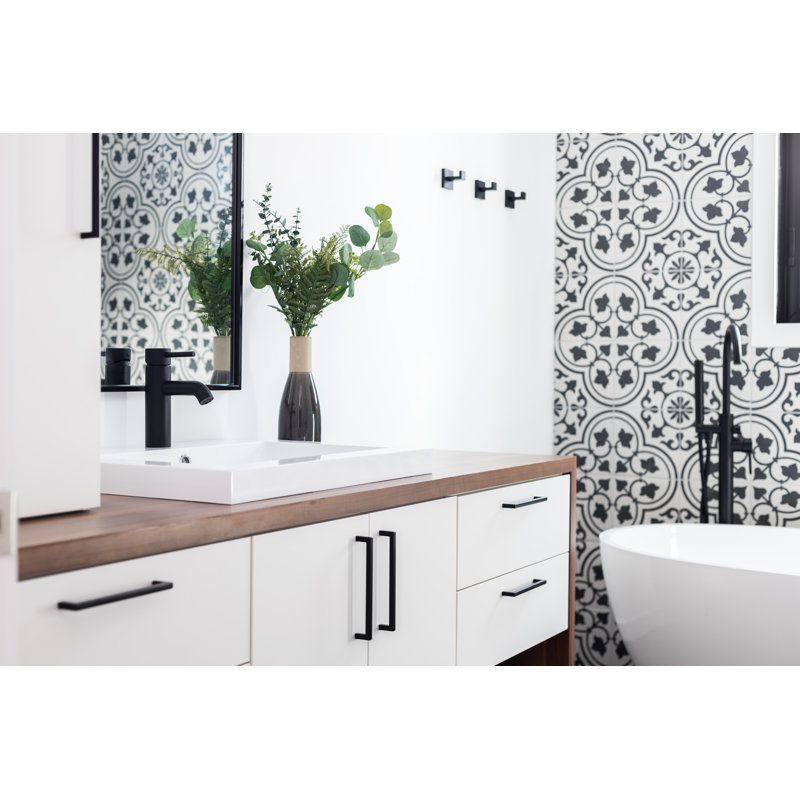 AGUA CANADA Leandro 15.75'' Gloss White Polymarble Rectangular Bathroom Sink with Overflow
